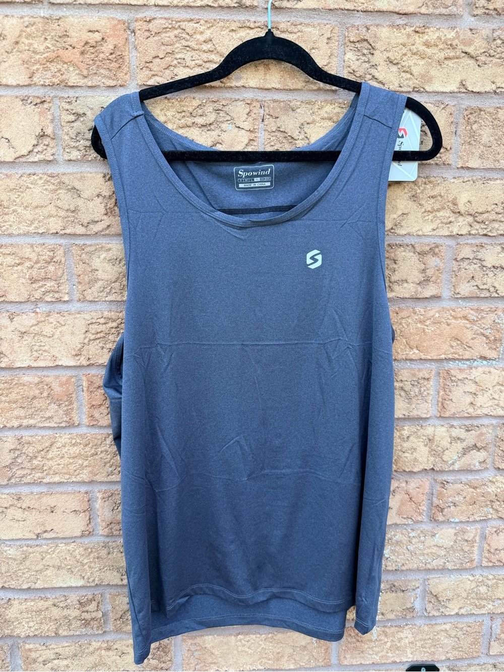 4/$25 • Spowind Men's Athletic Tank Top in Charcoal Gray